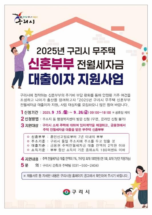 백경현 구리시장, "신혼부부...