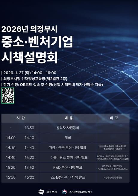 의정부시, 2026년 중소‧벤처기업 ...