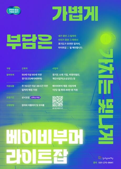 경기도, 베이비부머 라이트잡 올해도 ...