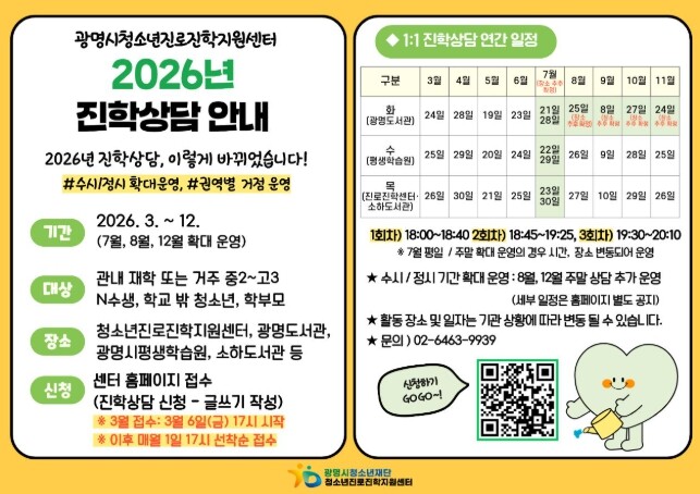 광명시청소년진로진학지원센터, 2026...