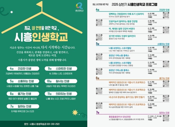 중장년 생애 도약 '시흥인생학...